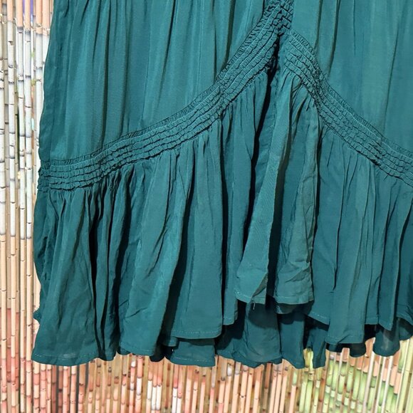 CURATIONS Sleeveless Tiered Surplice Viscose Tunic Blouse, Green, Large - Picture 11 of 15